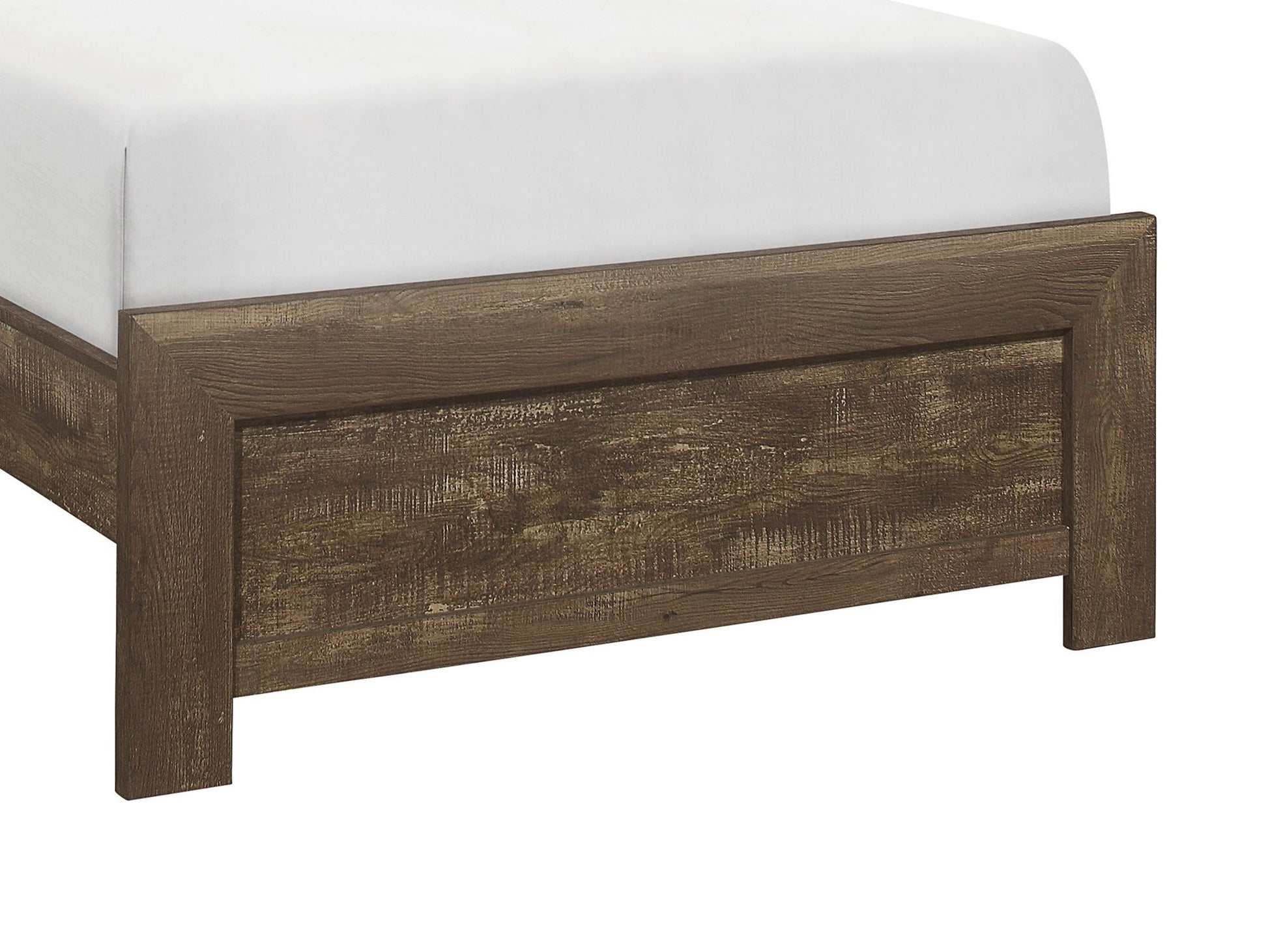 Rustic Brown Finish 1pc Twin Size Bed Panel Headboard Footboard – photo 6 of 8