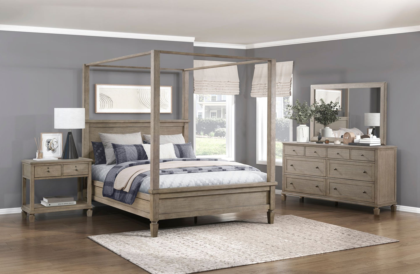 Gray Oak Finish Classic Transitional Bedroom Furniture 1pc Dresser – photo 6 of 11