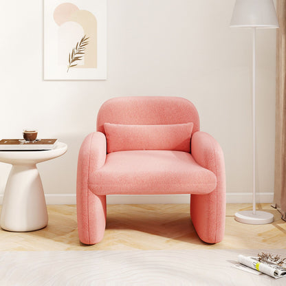 Modern Accent Chair with Waist Pillow and Armrests for Living Room – photo 23 of 27