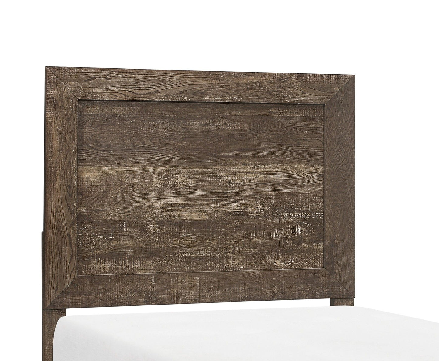 Rustic Brown Finish 1pc Twin Size Bed Panel Headboard Footboard – photo 5 of 8