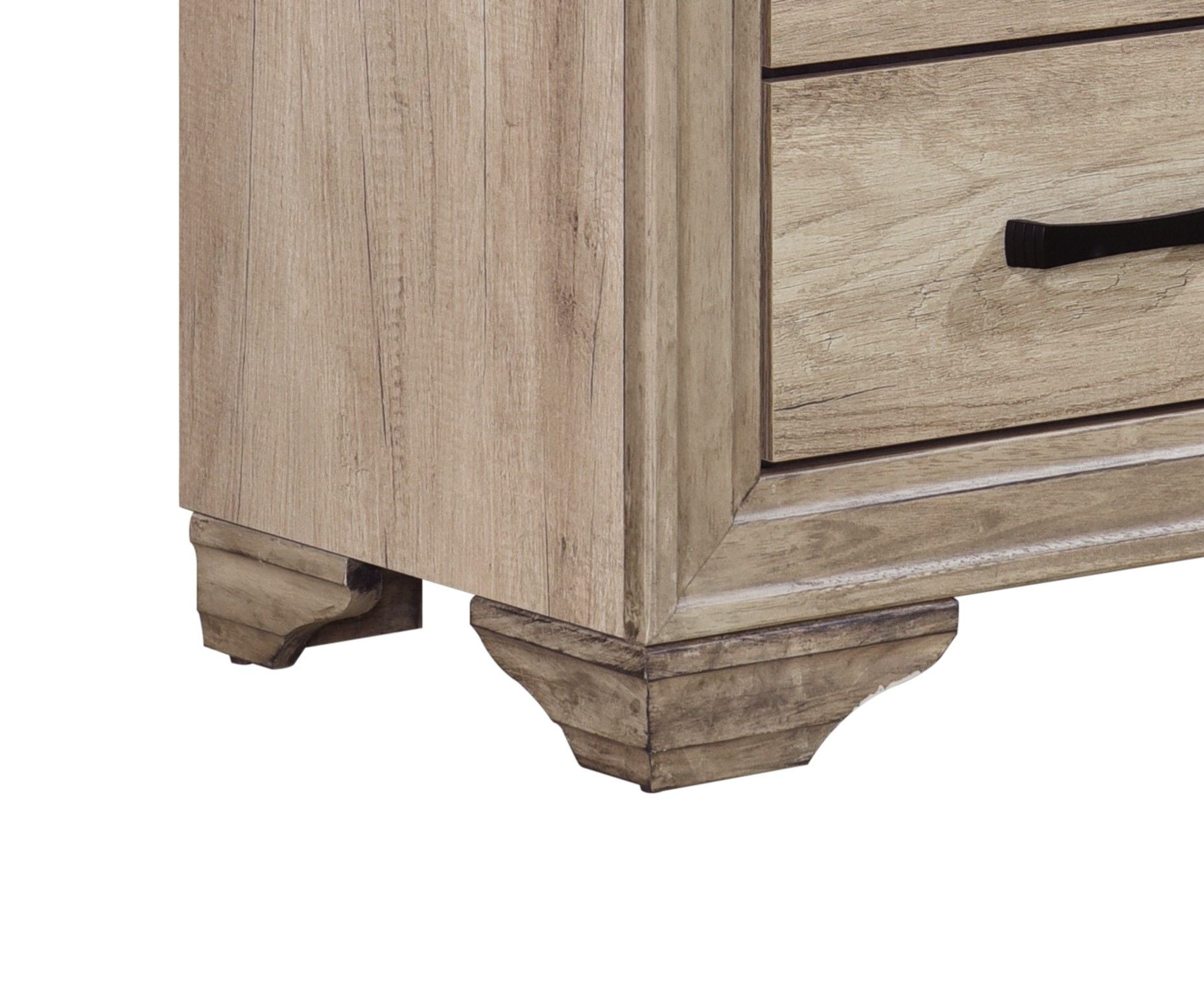Contemporary Bedroom Furniture 1pc Nightstand of Drawers Natural – photo 6 of 8