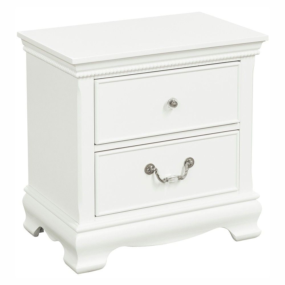 Classic Traditional Style 1pc Nightstand Wood White Finish Dovetail – photo 3 of 7