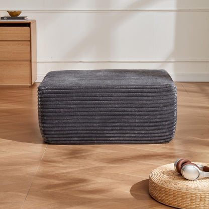 Plush Ottoman – Versatile Footstool & Coffee Table – Grey