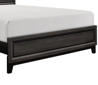Modern Style Clean Line Design Gray Finish 1pc Queen Size Bed – photo 4 of 6