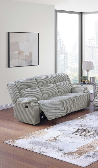 Motion Sofa Loveseat w Console And Recliner Chair Ash Color Fur Like – photo 18 of 20