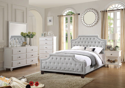 Modern Bedroom Nightstand White Color Wooden 1 Drawers And Shelf Bed – photo 13 of 14