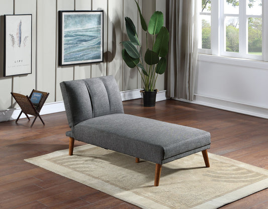 Blue Grey Polyfiber 1pc Adjustable Chaise Bed Living Room Solid wood – photo 1 of 8