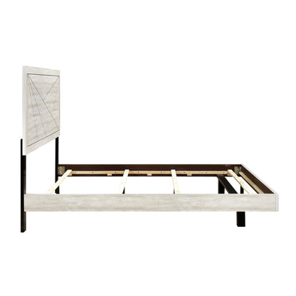 Contemporary Gray Oak Finish Queen Bed Durable Wooden Bedroom – photo 8 of 11