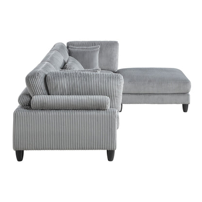Living Room Furniture 4-Piece Modular Sectional Sofa Set Gray – photo 4 of 20
