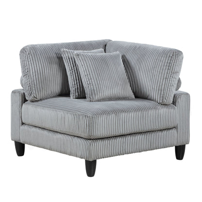 Living Room Furniture 4-Piece Modular Sectional Sofa Set Gray – photo 7 of 20
