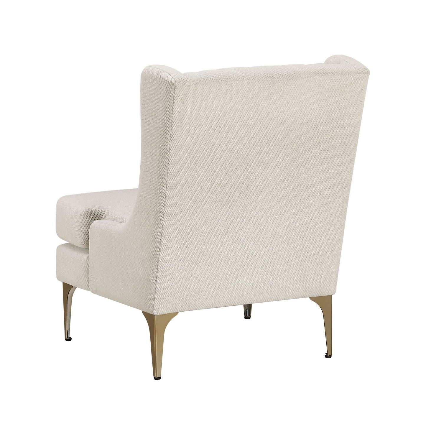 Modern Luxury Taupe Chenille Upholstery Wingback Accent Chair – photo 7 of 11