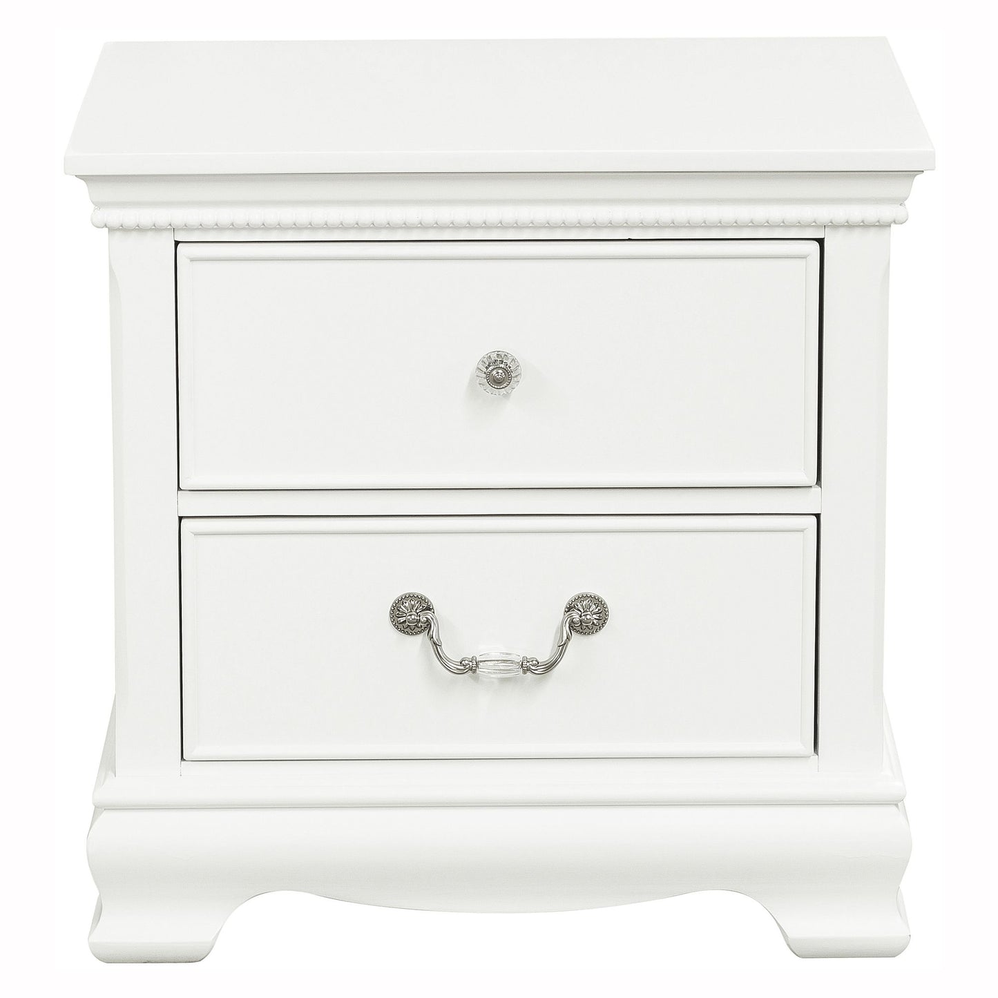Classic Traditional Style 1pc Nightstand Wood White Finish Dovetail – photo 2 of 7