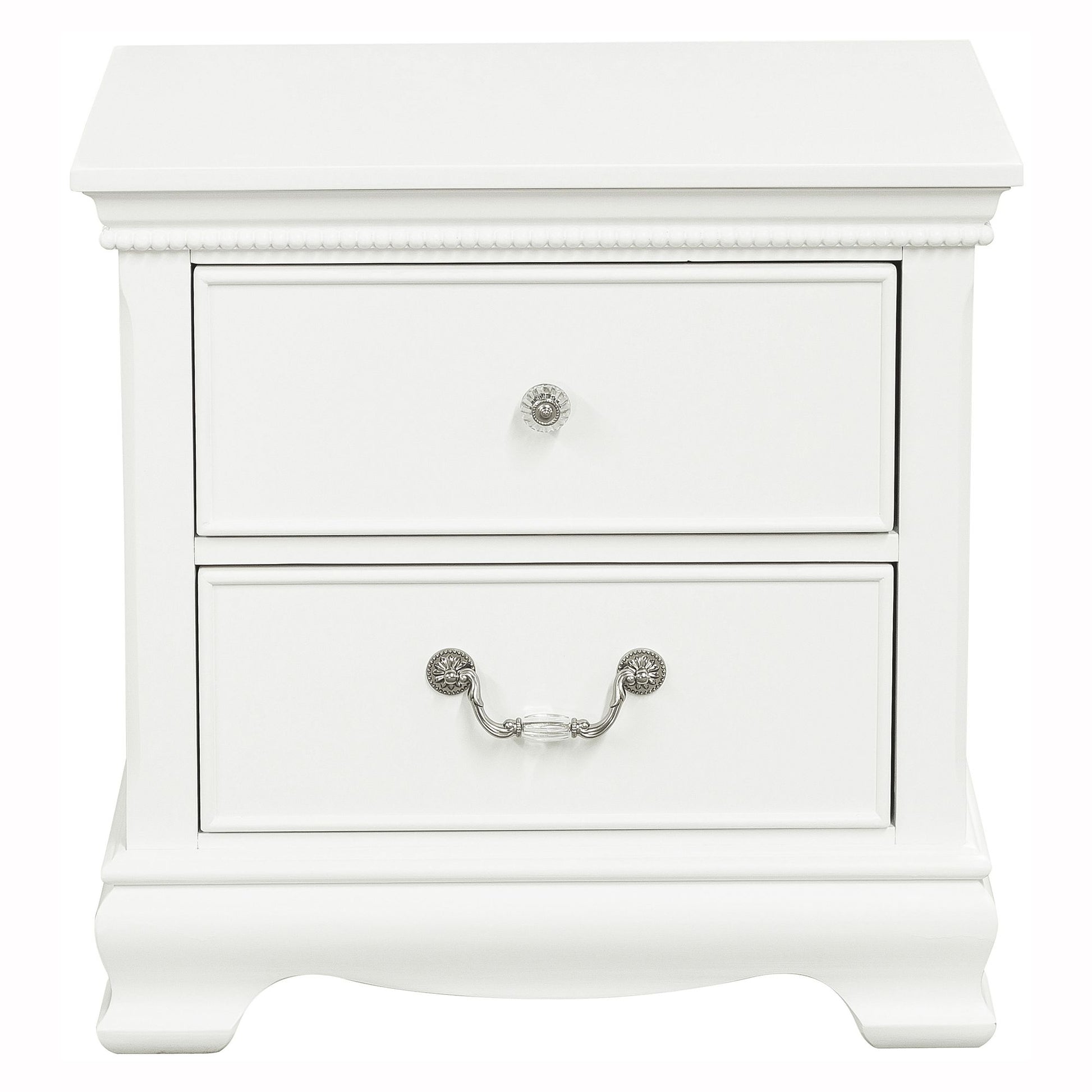Classic Traditional Style 1pc Nightstand Wood White Finish Dovetail – photo 2 of 7