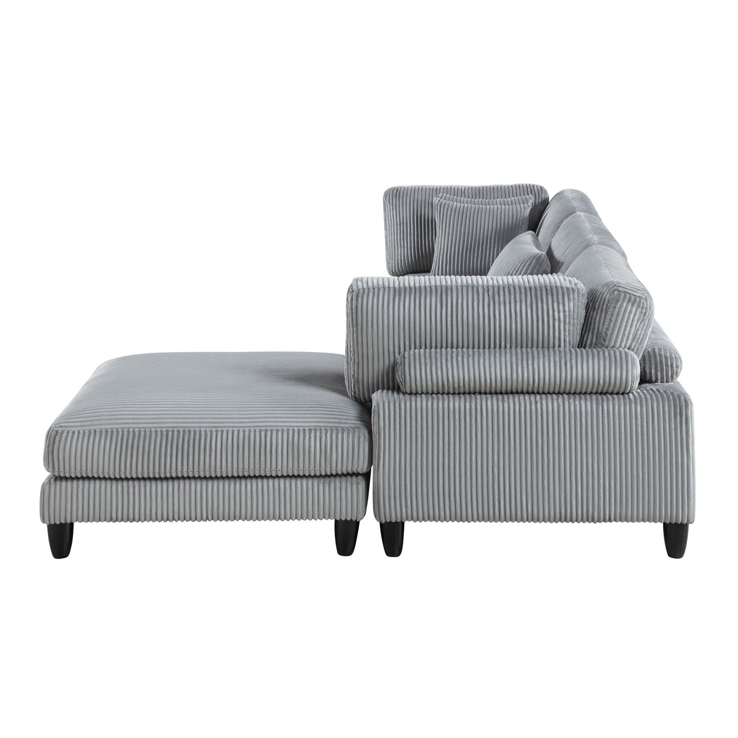 Living Room Furniture 4-Piece Modular Sectional Sofa Set Gray – photo 5 of 20