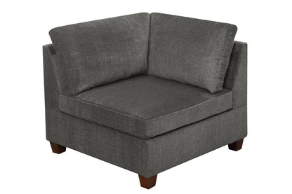 Living Room Furniture Gray Chenille Modular Sectional 7pc Set Modular – photo 11 of 18