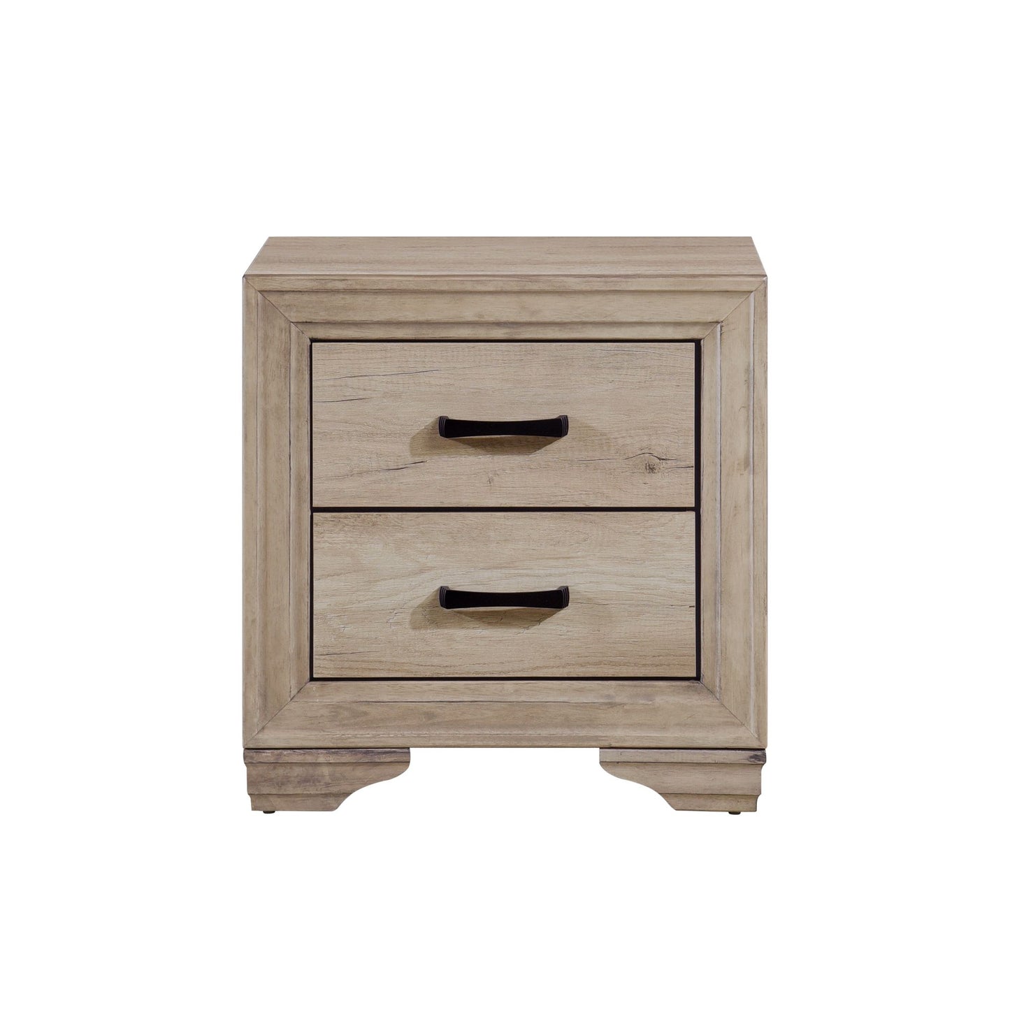 Contemporary Bedroom Furniture 1pc Nightstand of Drawers Natural – photo 2 of 8