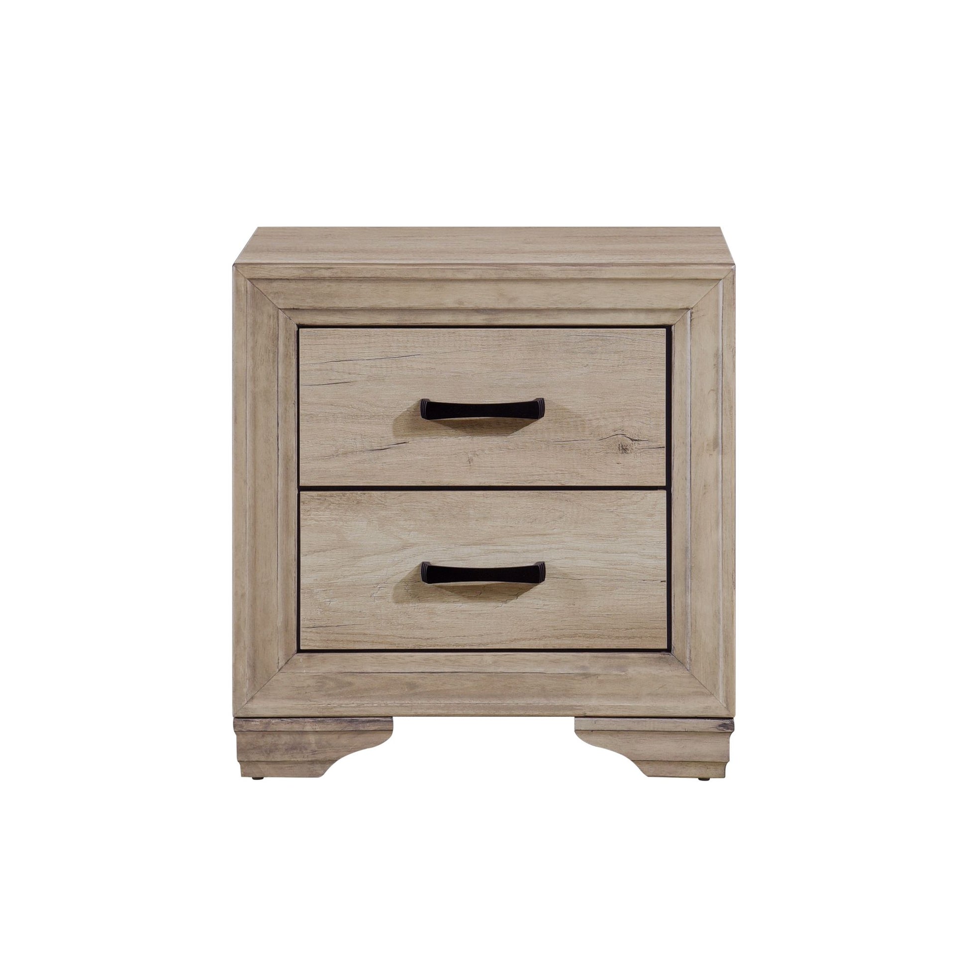 Contemporary Bedroom Furniture 1pc Nightstand of Drawers Natural – photo 2 of 8