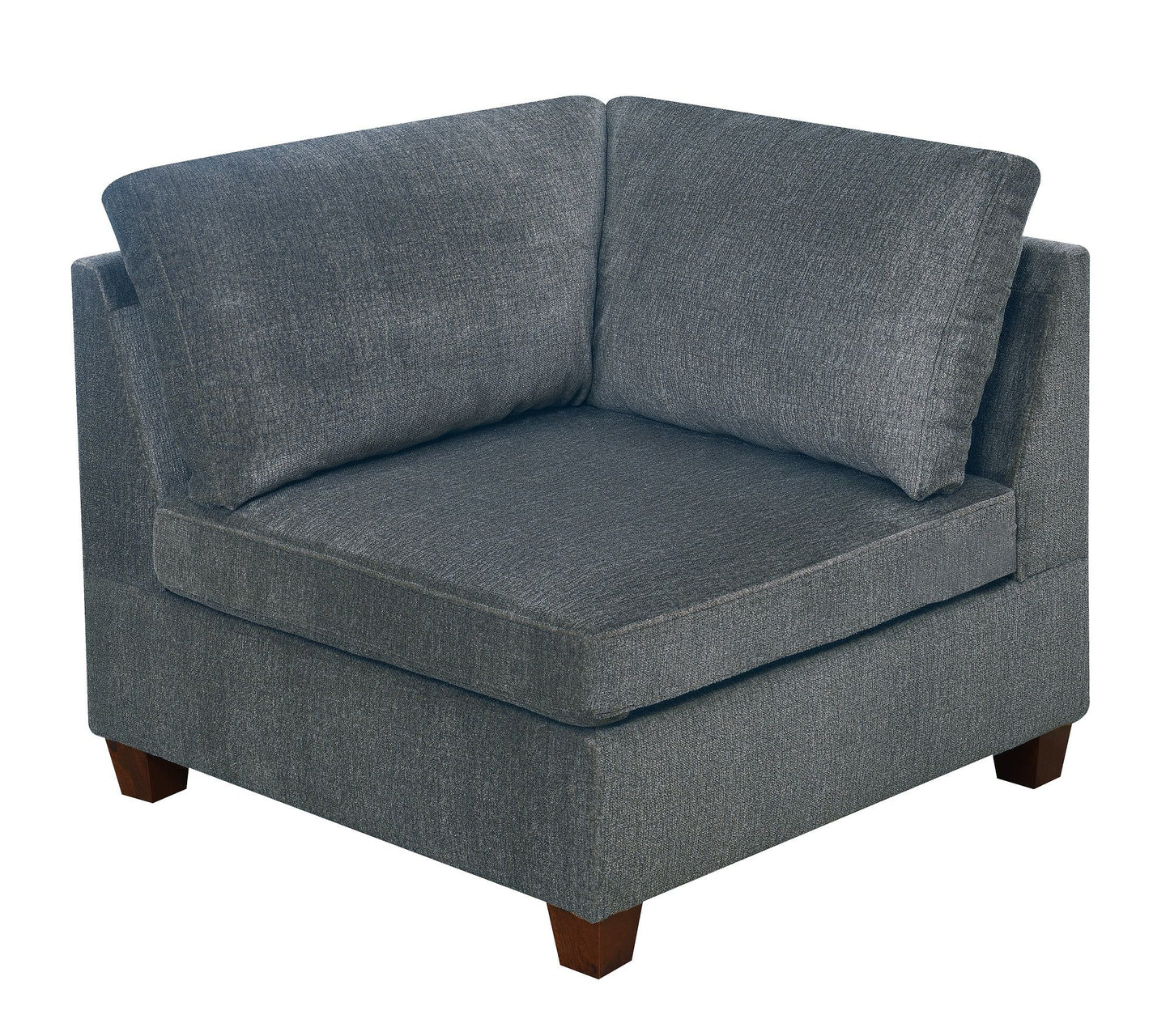Living Room Furniture Gray Chenille Modular Sectional 7pc Set Modular – photo 16 of 18