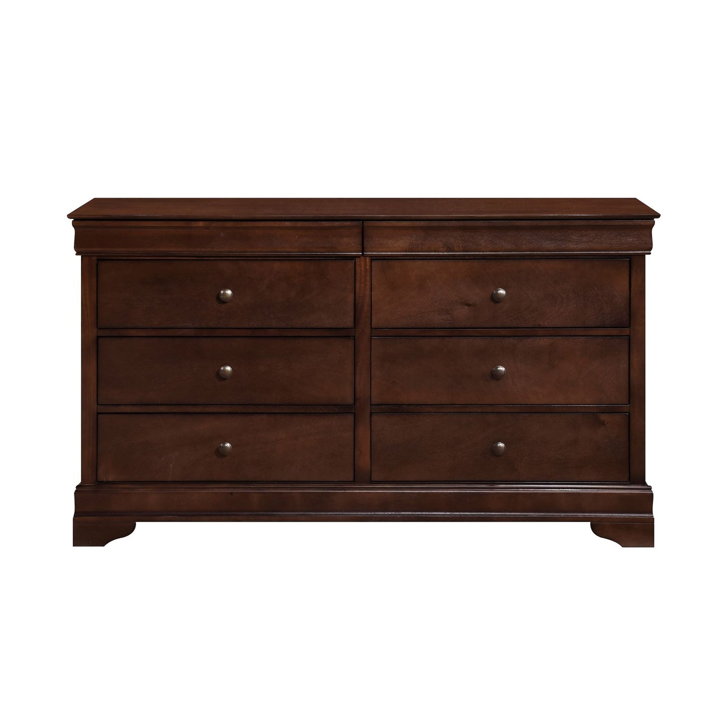 Brown Cherry Finish Louis Phillipe Style Bedroom Furniture – photo 1 of 7