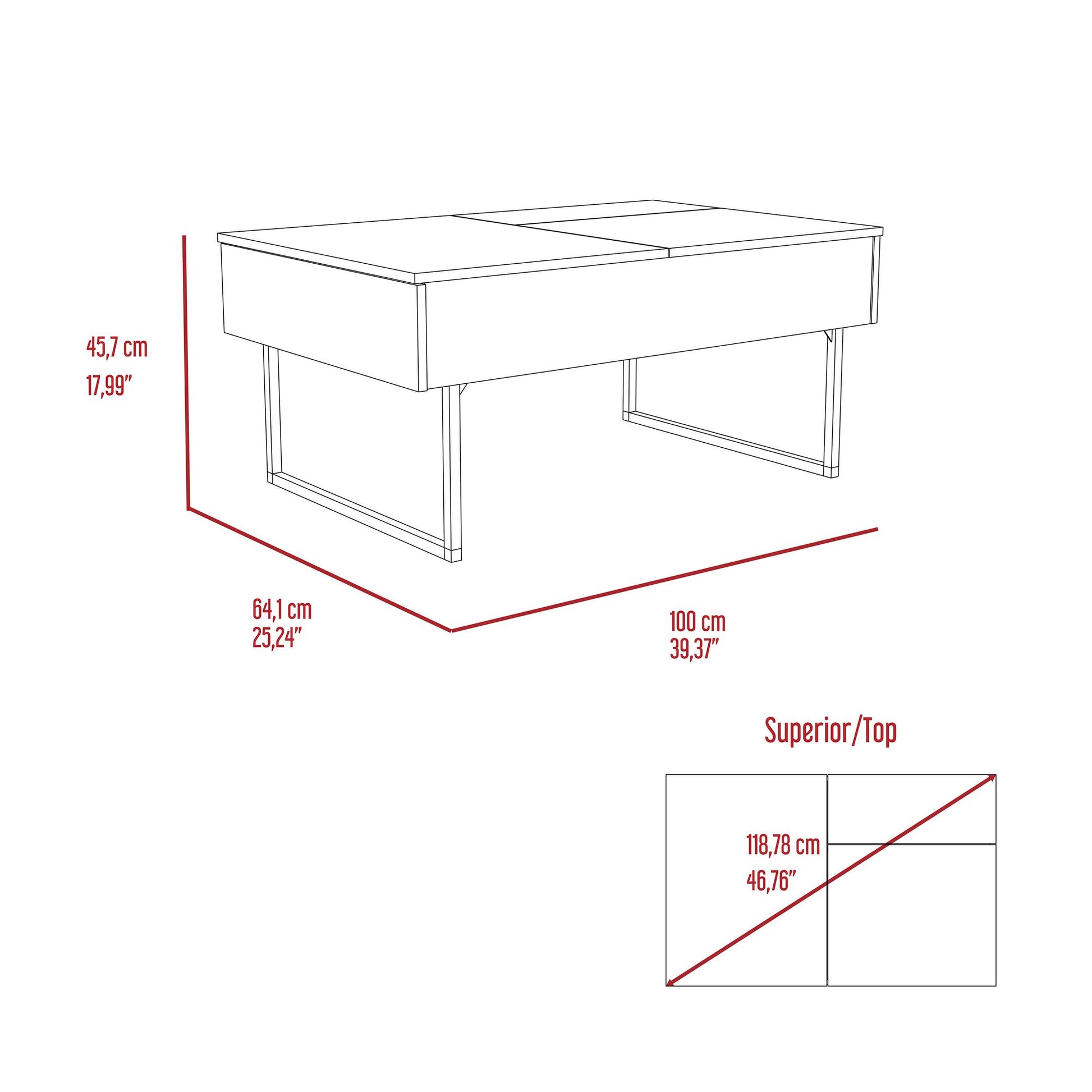 Westover Rectangle Lift Top Coffee Table Carbon Espresso and Onyx – photo 6 of 7