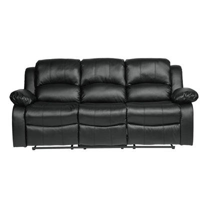 Comfortable Double Reclining Sofa 1pc Black Bonded Leather Match – photo 2 of 11