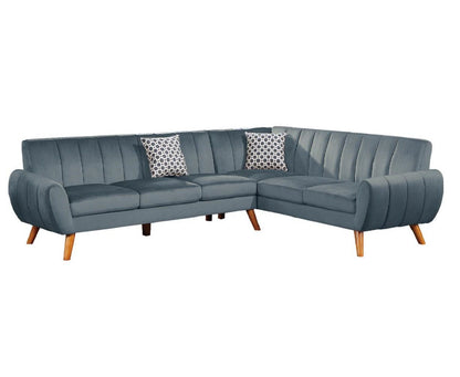 Contemporary 2-Pcs Sectional Set Living Room Furniture Dark Gray – photo 2 of 10