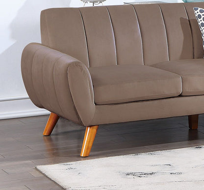 Contemporary 2-Pcs Sectional Set Living Room Furniture Light Brown – photo 5 of 10