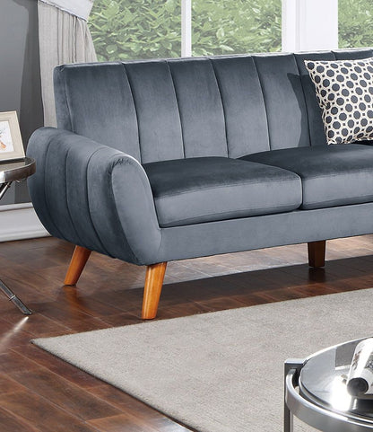 Contemporary 2-Pcs Sectional Set Living Room Furniture Dark Gray – photo 5 of 10