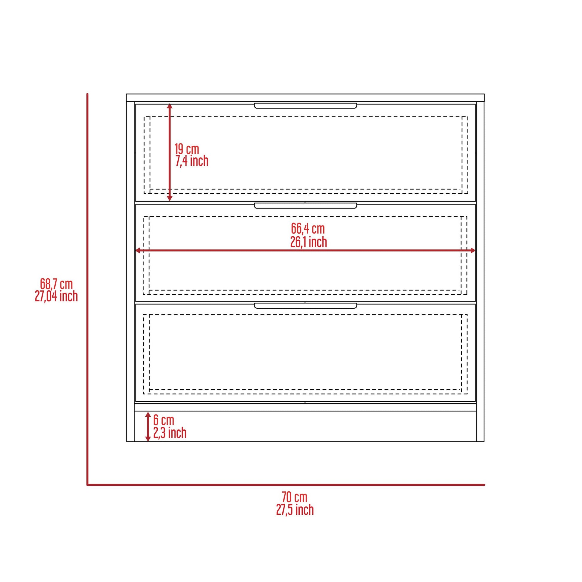 Washington Three Drawer Dresser – photo 4 of 8