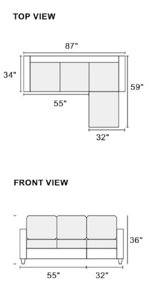 Living Room Corner Sectional Dark Coffee Polyfiber Chaise sofa – photo 15 of 17