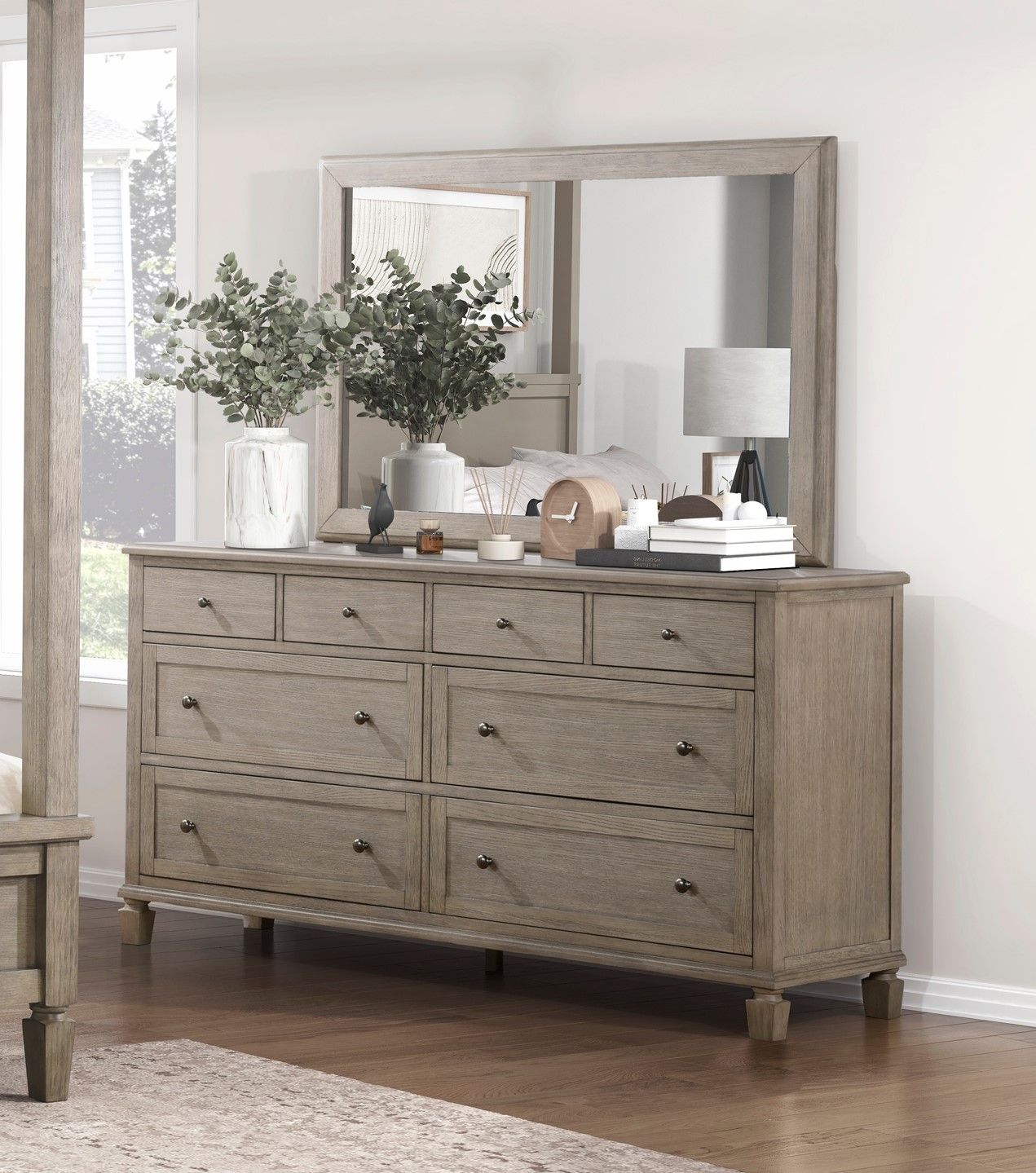 Gray Oak Finish Classic Transitional Bedroom Furniture 1pc Dresser – photo 5 of 11