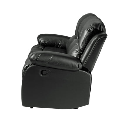 Comfortable Double Reclining Sofa 1pc Black Bonded Leather Match – photo 5 of 11