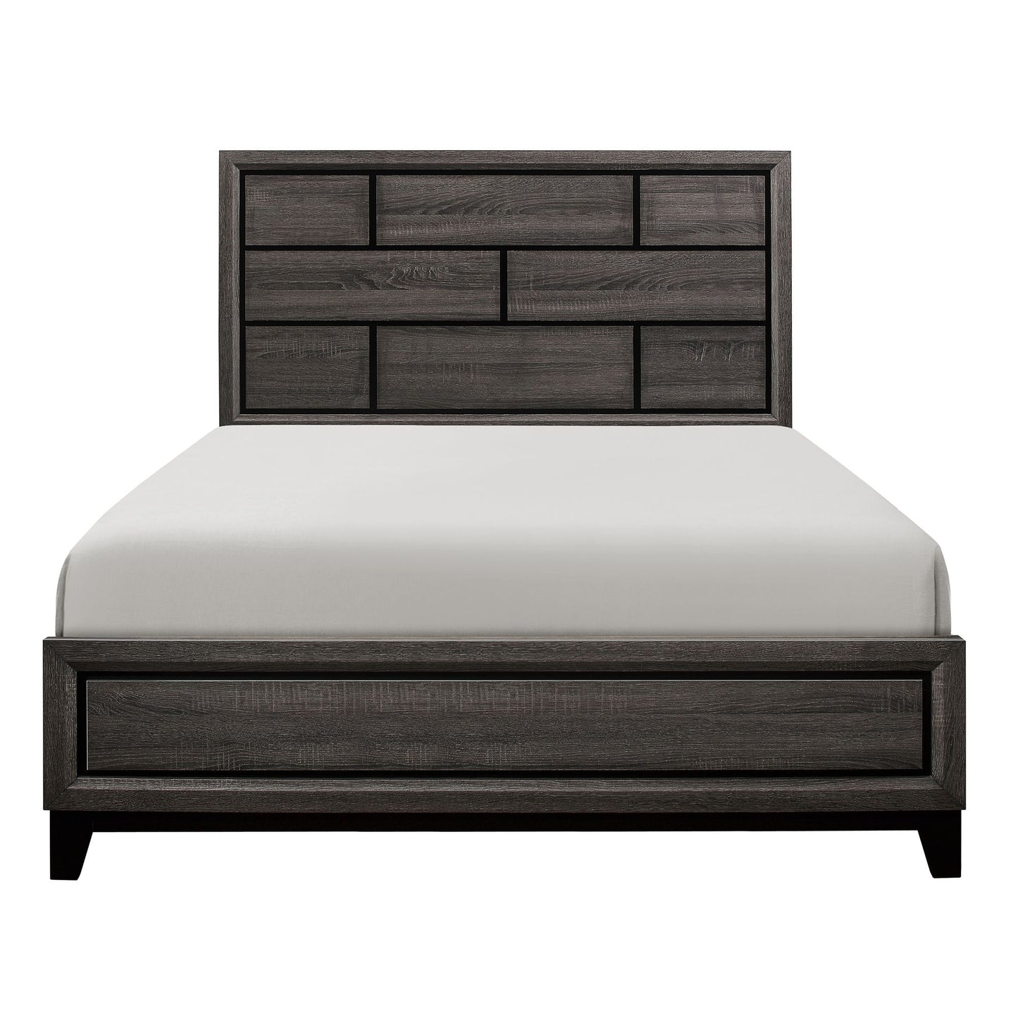 Modern Style Clean Line Design Gray Finish 1pc Queen Size Bed – photo 5 of 6