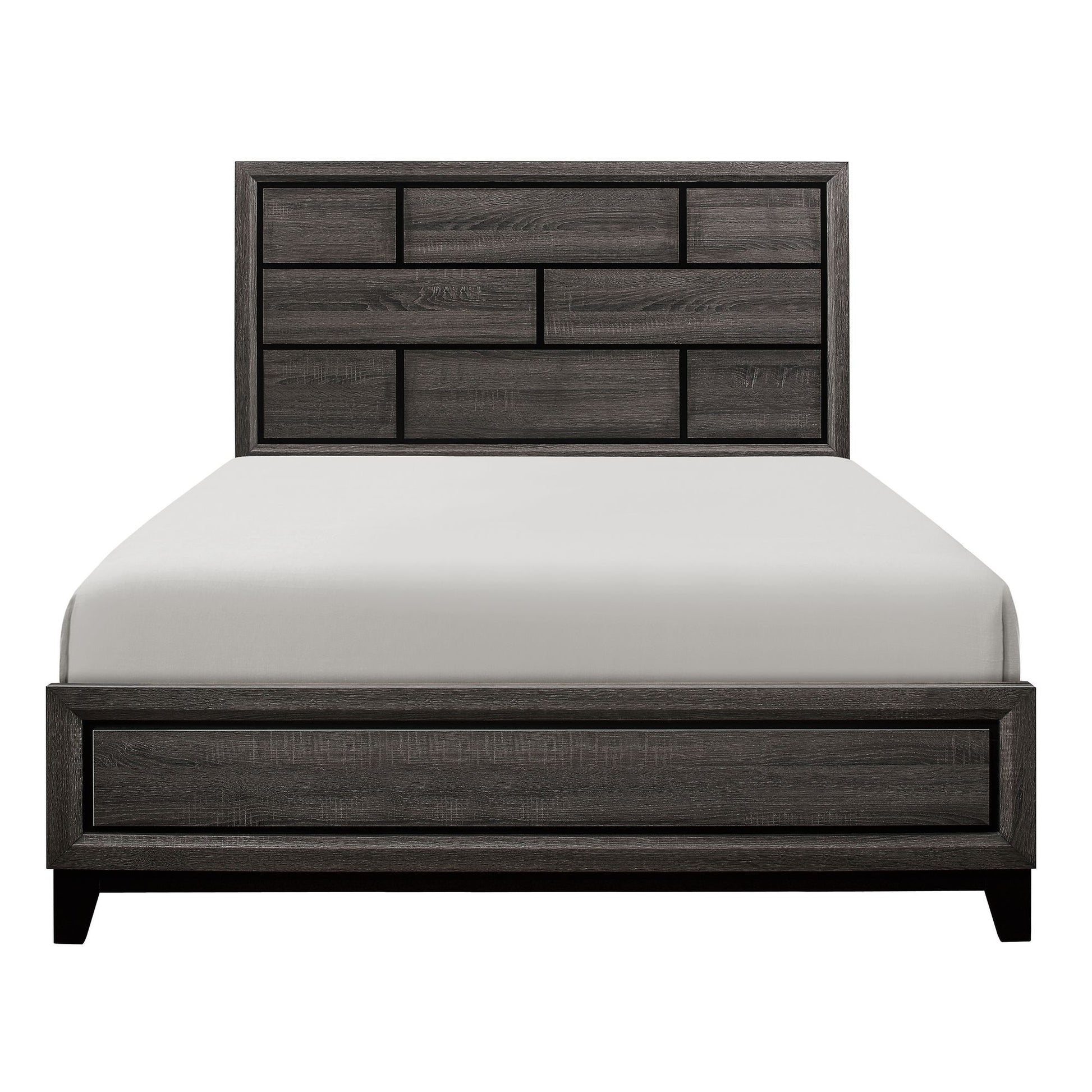 Modern Style Clean Line Design Gray Finish 1pc Queen Size Bed – photo 5 of 6