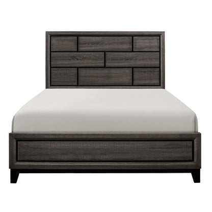 Modern Style Clean Line Design Gray Finish 1pc Queen Size Bed – photo 5 of 6
