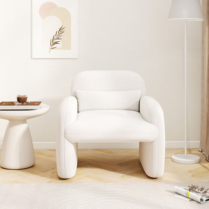 Modern Accent Chair with Waist Pillow and Armrests for Living Room – photo 13 of 27