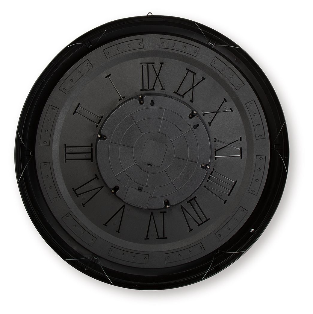 Dairton Wall Clock, Black & Gold Finish