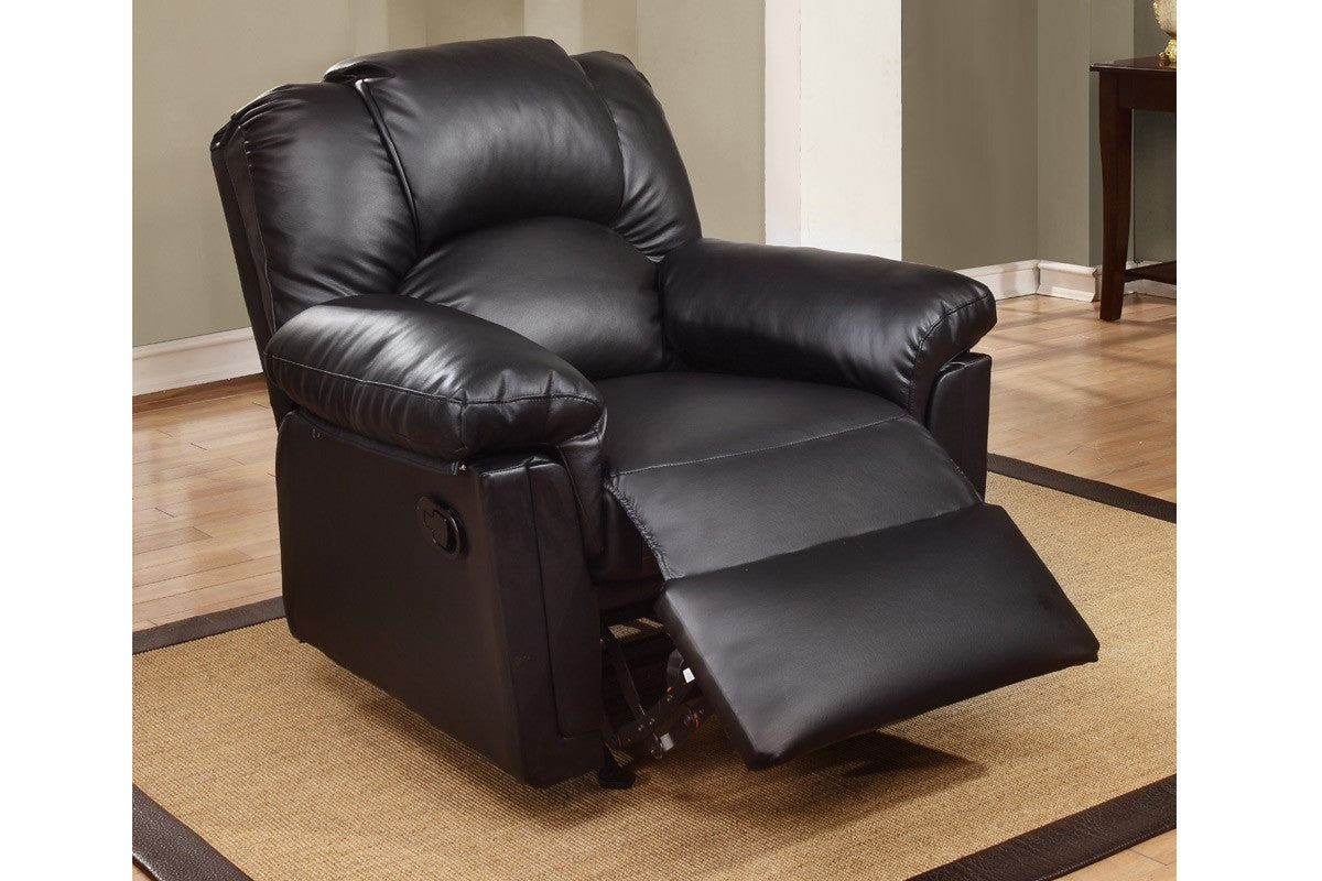 Bonded Leather Rocker/Recliner Black