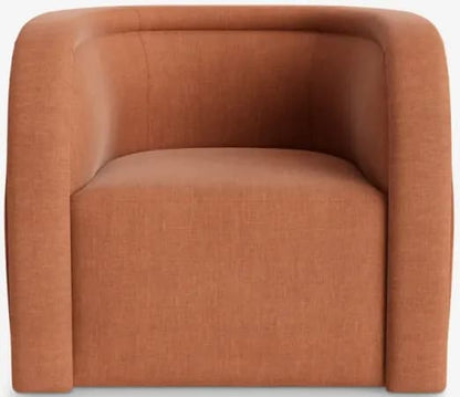 Soraya Ottoman, Tufted Red Wine Fabric, Round 17 Inch, Gold Metal Band