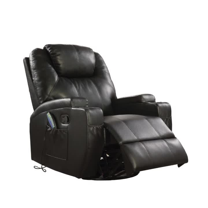 Bonded Leather Rocker/Recliner Black