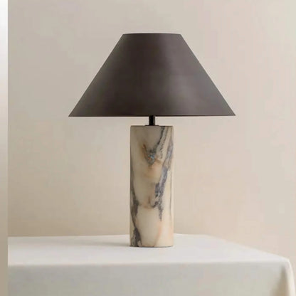 Marble Column Table Lamp