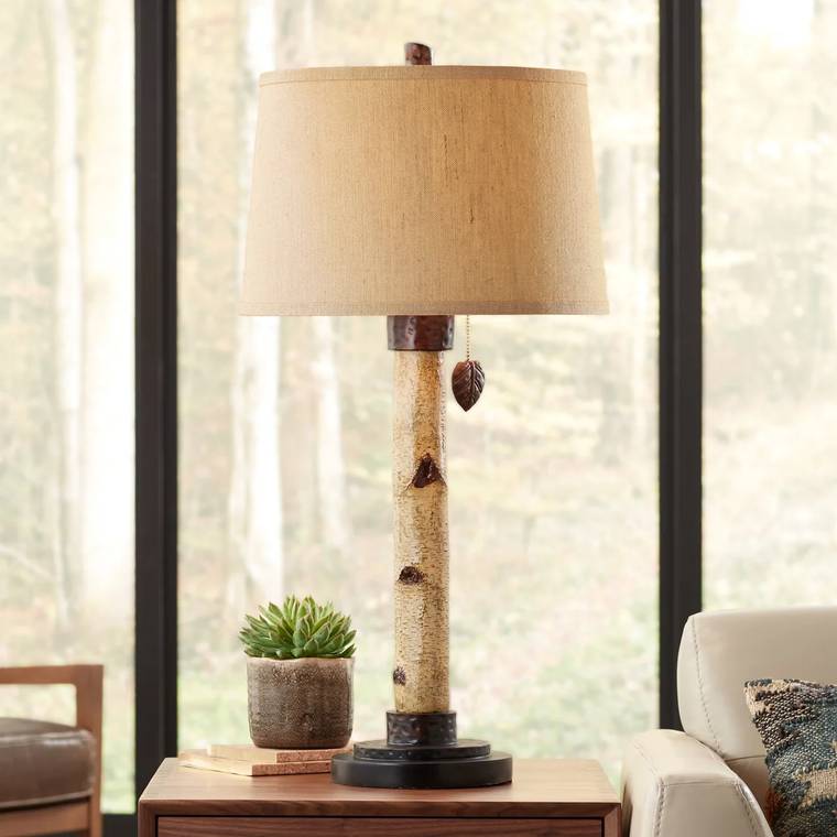 Birch Bark Table Lamp