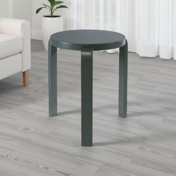 Mata Stacking Stool Ottoman, Set of 2, Modern Spanish Moss Green