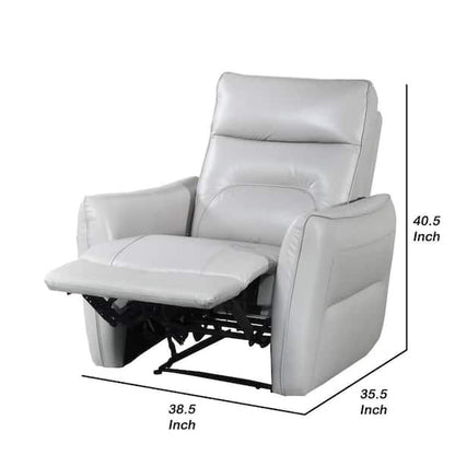 Teren Power Recliner Chair, Rich Taupe Leather Match, Foam