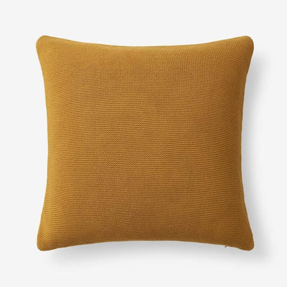 14 x 20 Lumbar Accent Throw Pillow, Ribbed Tan Brown Cotton, Polyfill