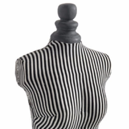Fabric Wrapped Mannequin In Black and White - View 3