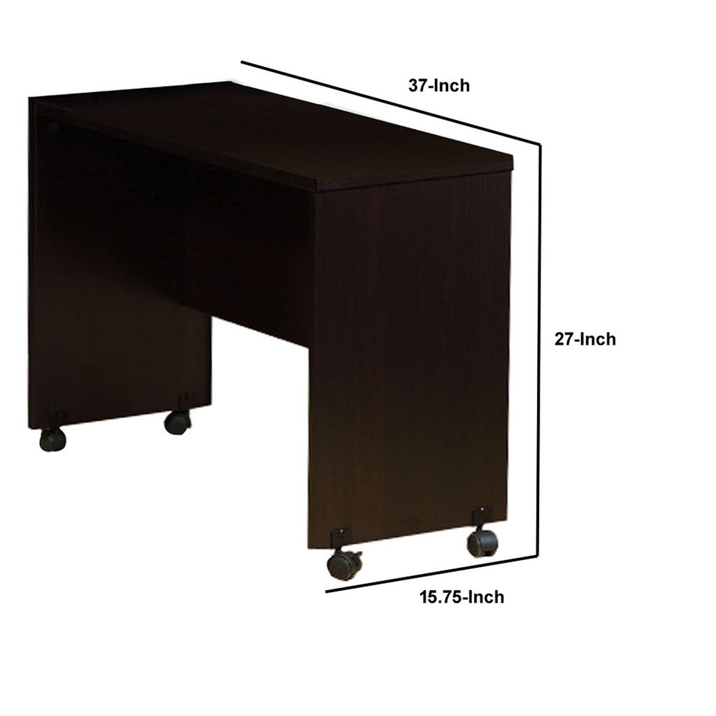Stylish Dark Brown Finish Desk Return With Spacious Display Top. - View 6