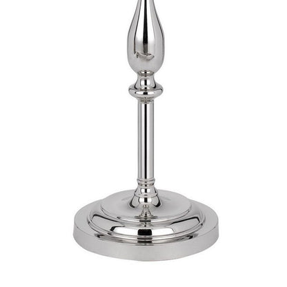 Ava 61 Inch Modern Floor Lamp, Glass Tray Table, 1 USB Port, Glossy, Chrome - View 4