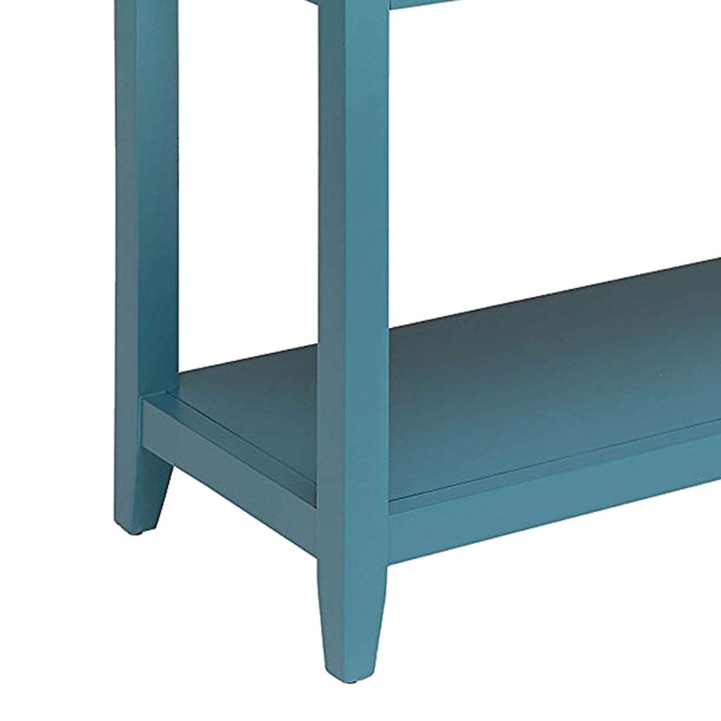 Flavius Console Table with 2 Drawers, Blue - View 5