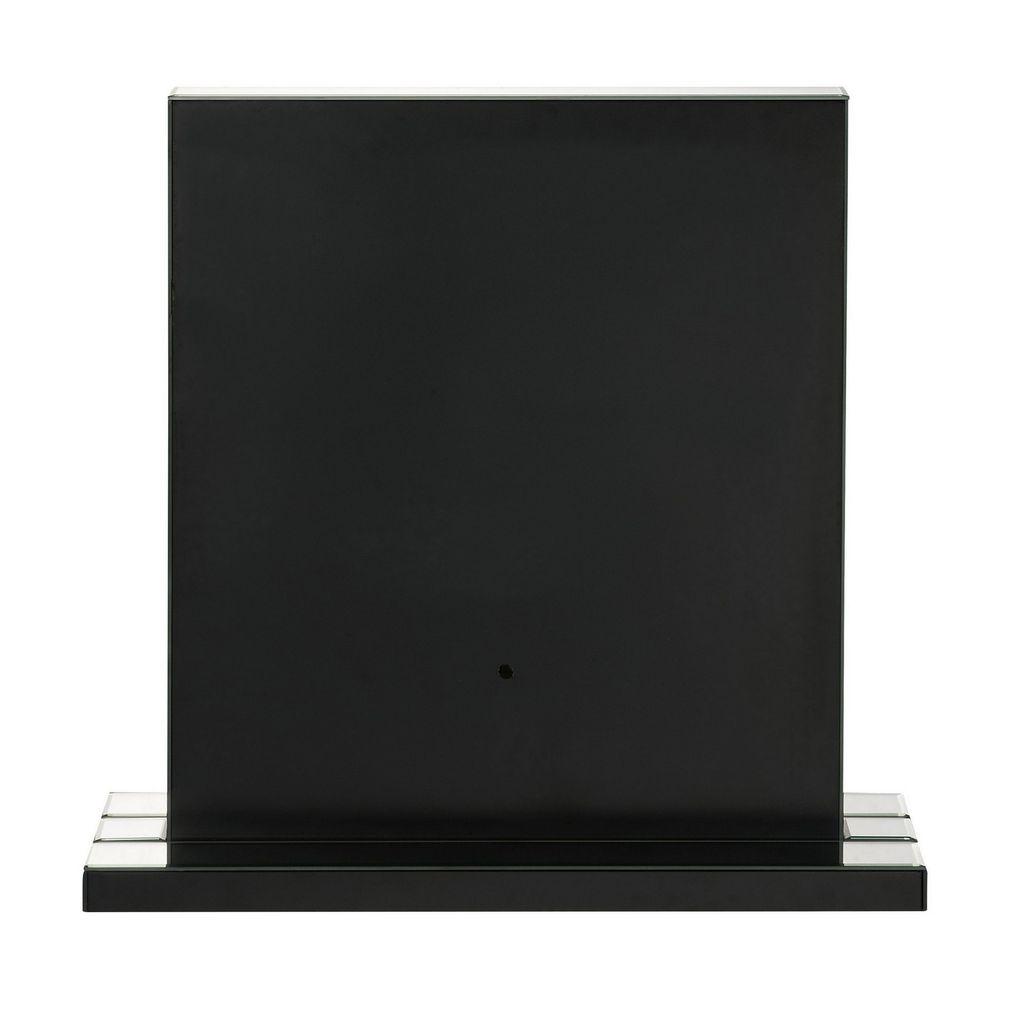 Mirrored Faux Diamond Inlay Accent Decor with LED, Silver - View 2